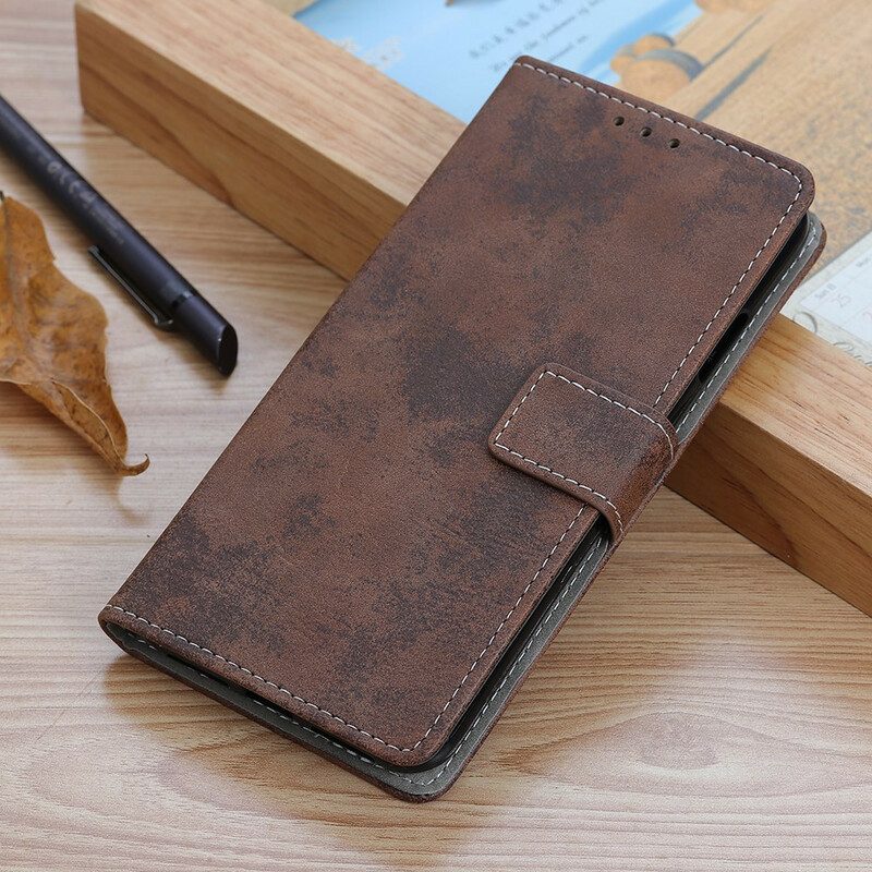 Folio-hoesje voor Xiaomi Mi 10T / 10T Pro Vintage Leereffect