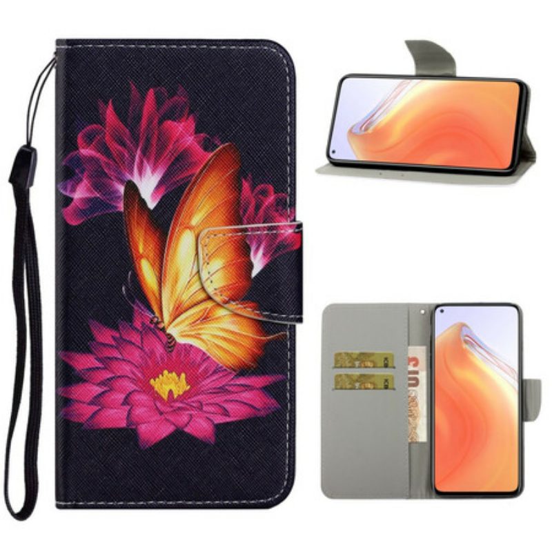 Folio-hoesje voor Xiaomi Mi 10T / 10T Pro Vlinder En Lotus