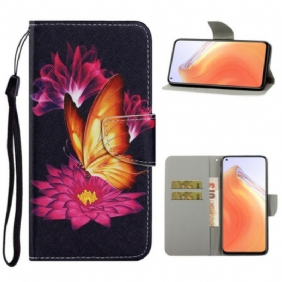 Folio-hoesje voor Xiaomi Mi 10T / 10T Pro Vlinder En Lotus