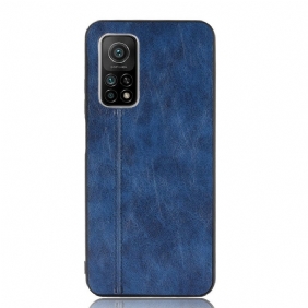 Hoesje voor Xiaomi Mi 10T / 10T Pro Couture-leereffect