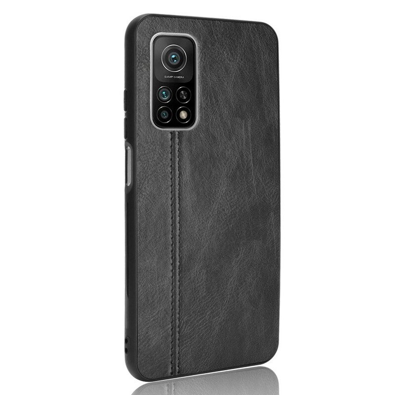 Hoesje voor Xiaomi Mi 10T / 10T Pro Couture-leereffect