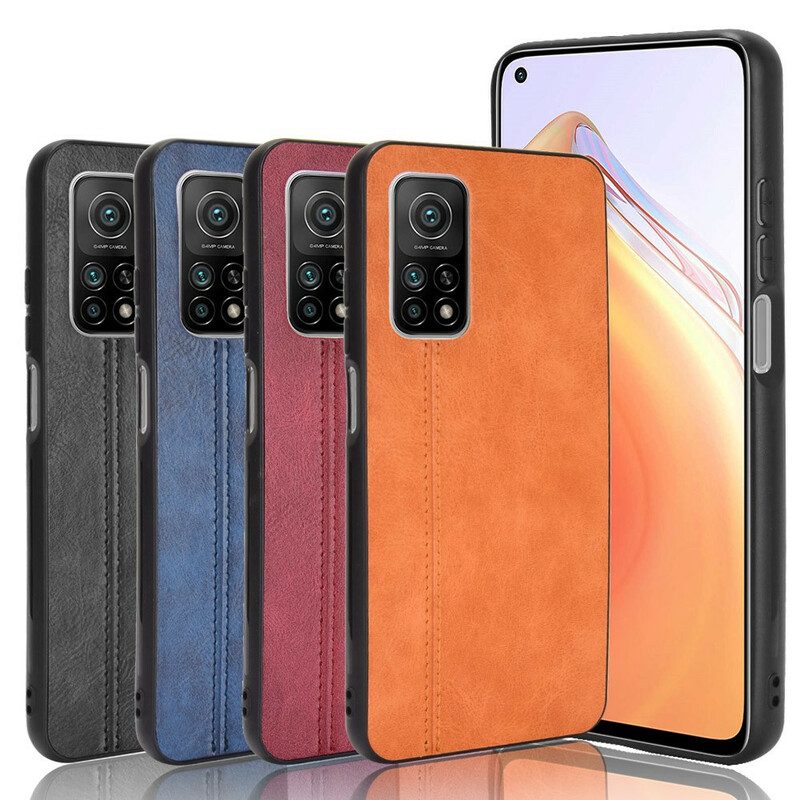 Hoesje voor Xiaomi Mi 10T / 10T Pro Couture-leereffect