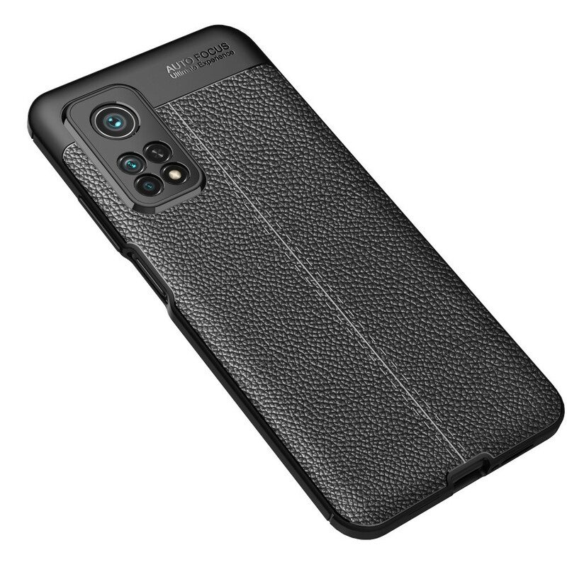 Hoesje voor Xiaomi Mi 10T / 10T Pro Dubbellijnig Litchi-leereffect