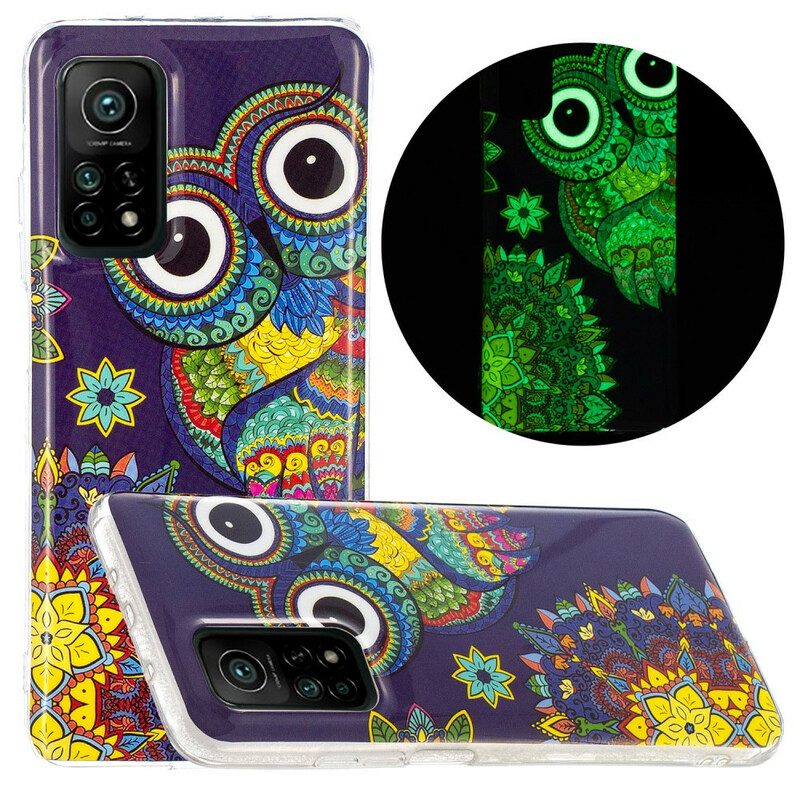 Hoesje voor Xiaomi Mi 10T / 10T Pro Fluorescerende Uil Mandala