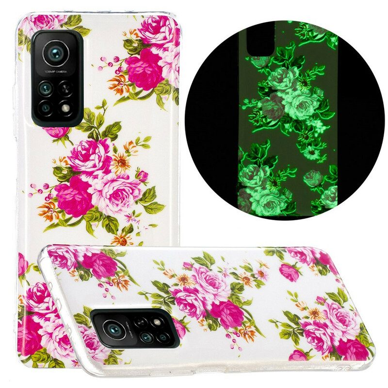 Hoesje voor Xiaomi Mi 10T / 10T Pro Fluorescerende Vrijheidsbloemen