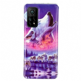 Hoesje voor Xiaomi Mi 10T / 10T Pro Fluorescerende Wolf-serie