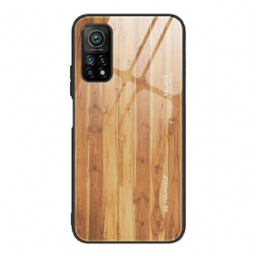 Hoesje voor Xiaomi Mi 10T / 10T Pro Houtdesign Gehard Glas