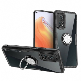 Hoesje voor Xiaomi Mi 10T / 10T Pro Koolstofvezel Metalen Ring