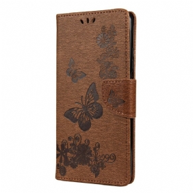 Leren Hoesje voor Xiaomi Mi 10T / 10T Pro Alleen Vlinders Met Lanyard