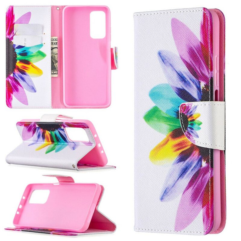 Leren Hoesje voor Xiaomi Mi 10T / 10T Pro Pro Bloem Aquarel