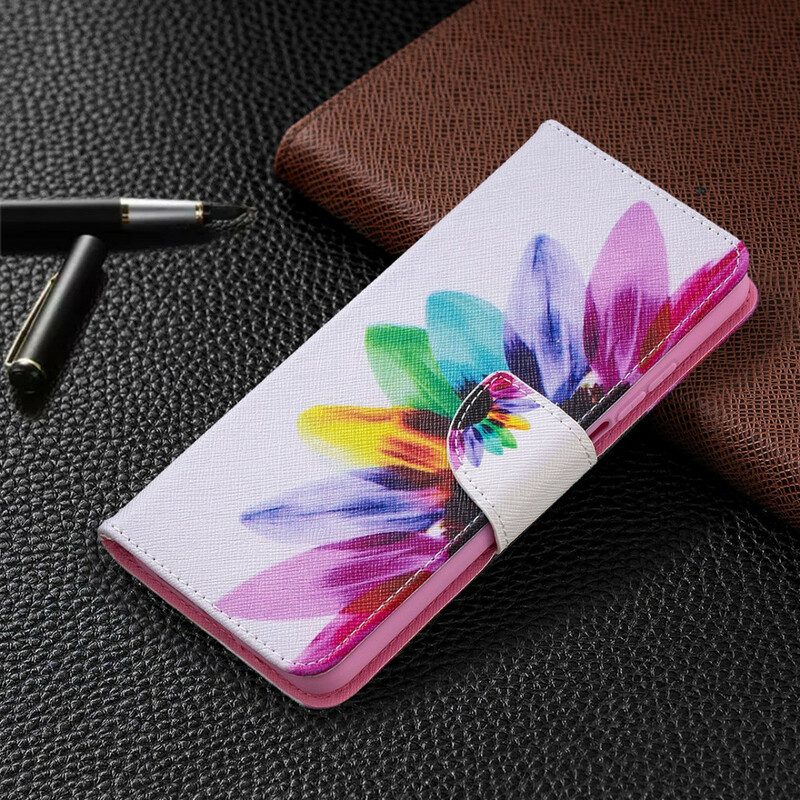 Leren Hoesje voor Xiaomi Mi 10T / 10T Pro Pro Bloem Aquarel