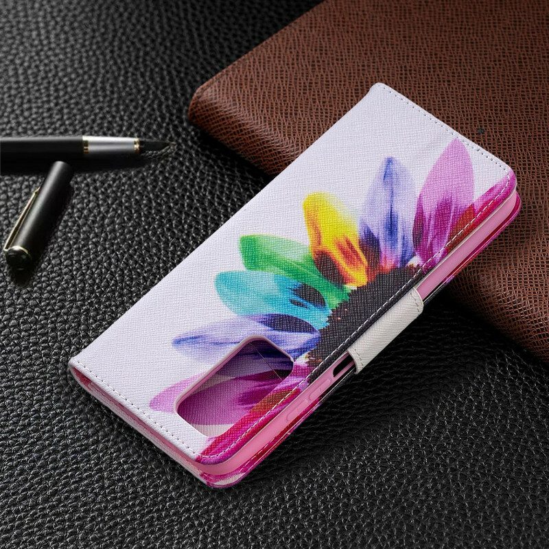 Leren Hoesje voor Xiaomi Mi 10T / 10T Pro Pro Bloem Aquarel