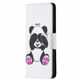 Leren Hoesje voor Xiaomi Mi 10T / 10T Pro Panda-plezier