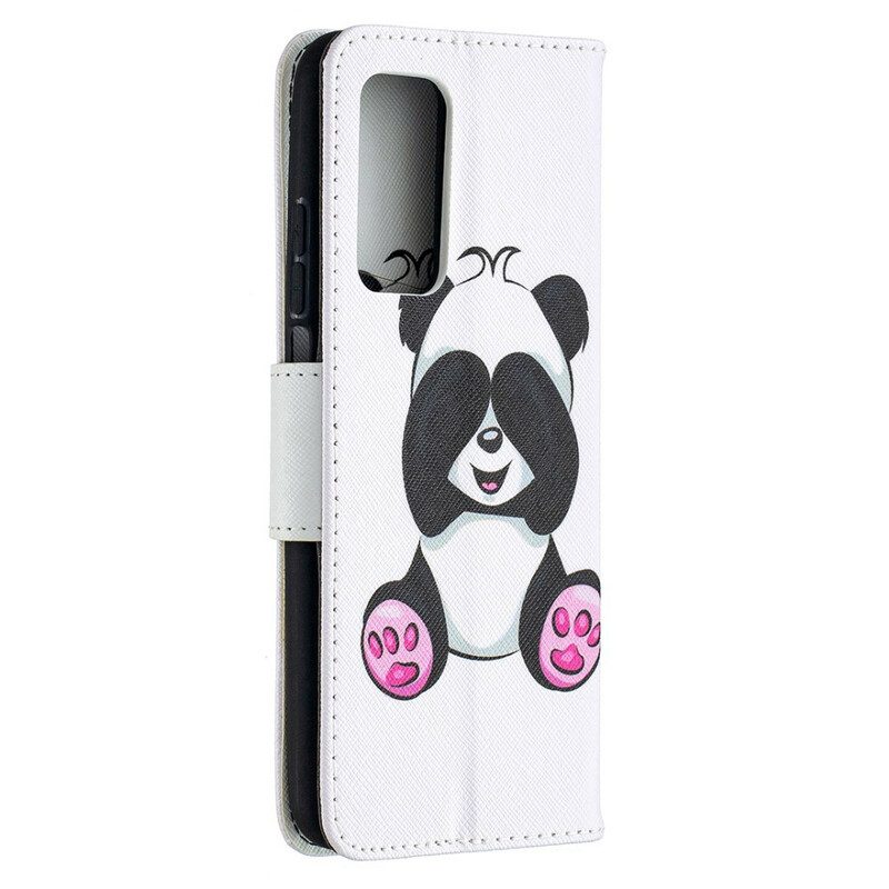 Leren Hoesje voor Xiaomi Mi 10T / 10T Pro Panda-plezier