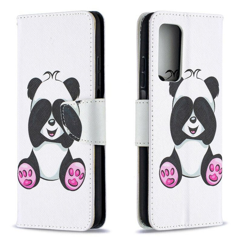 Leren Hoesje voor Xiaomi Mi 10T / 10T Pro Panda-plezier