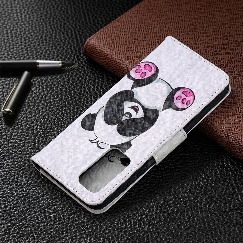 Leren Hoesje voor Xiaomi Mi 10T / 10T Pro Panda-plezier