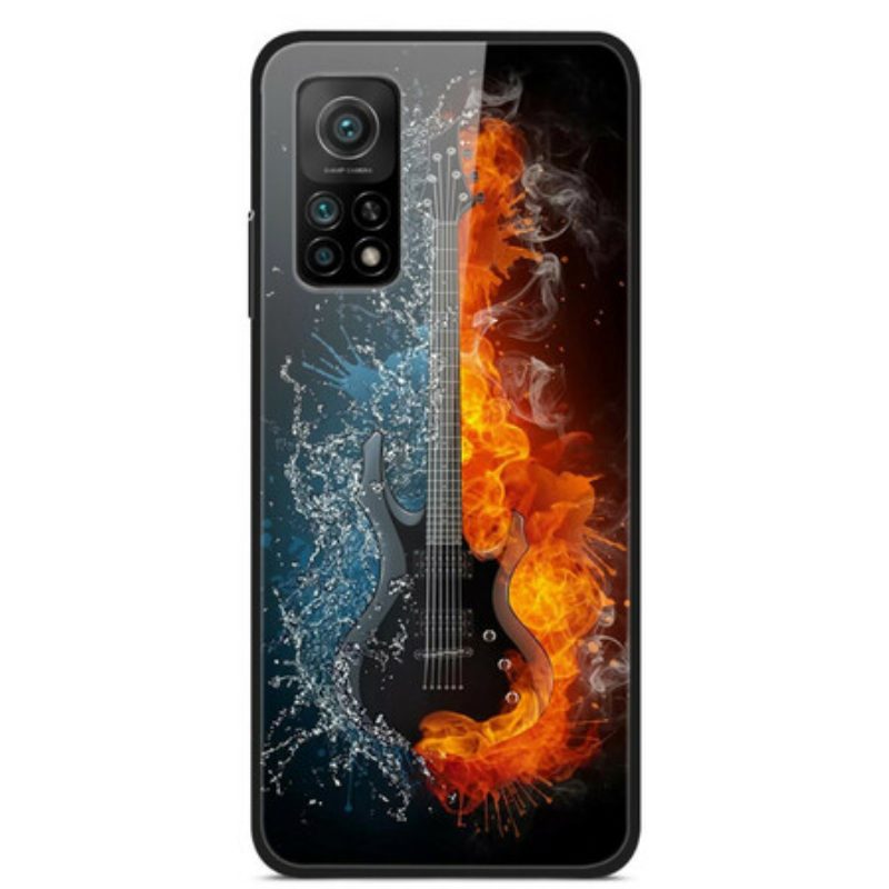 Telefoonhoesje voor Xiaomi Mi 10T / 10T Pro Gitaar Van Gehard Glas