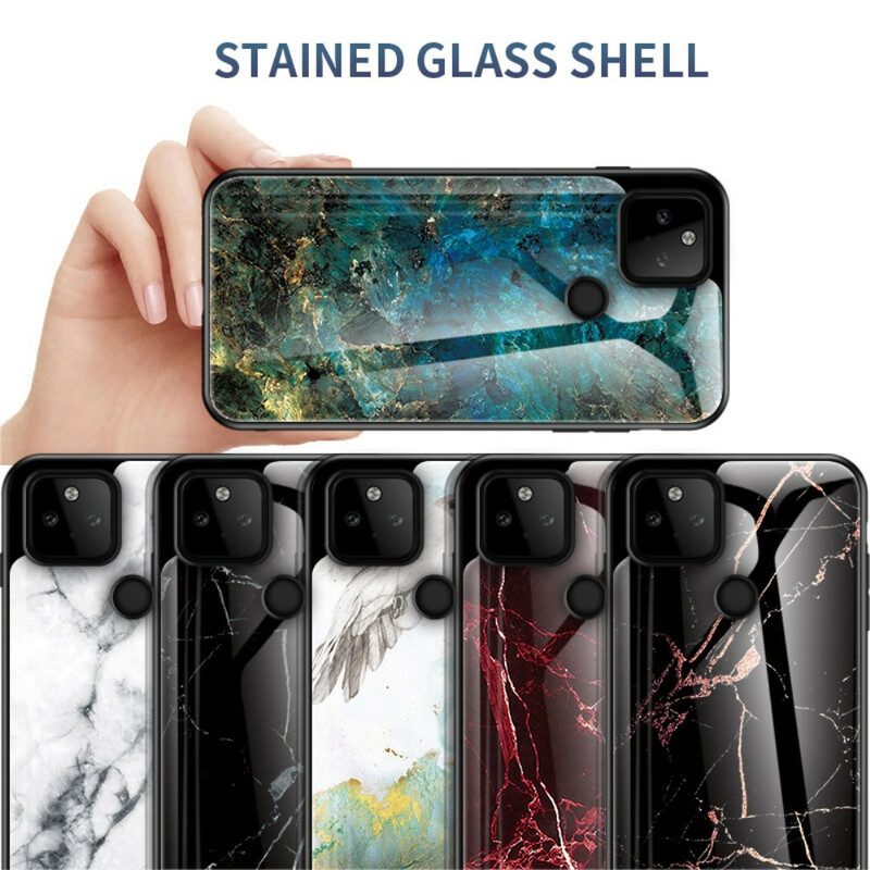 Hoesje voor Google Pixel 5A Premium Kleuren Gehard Glas