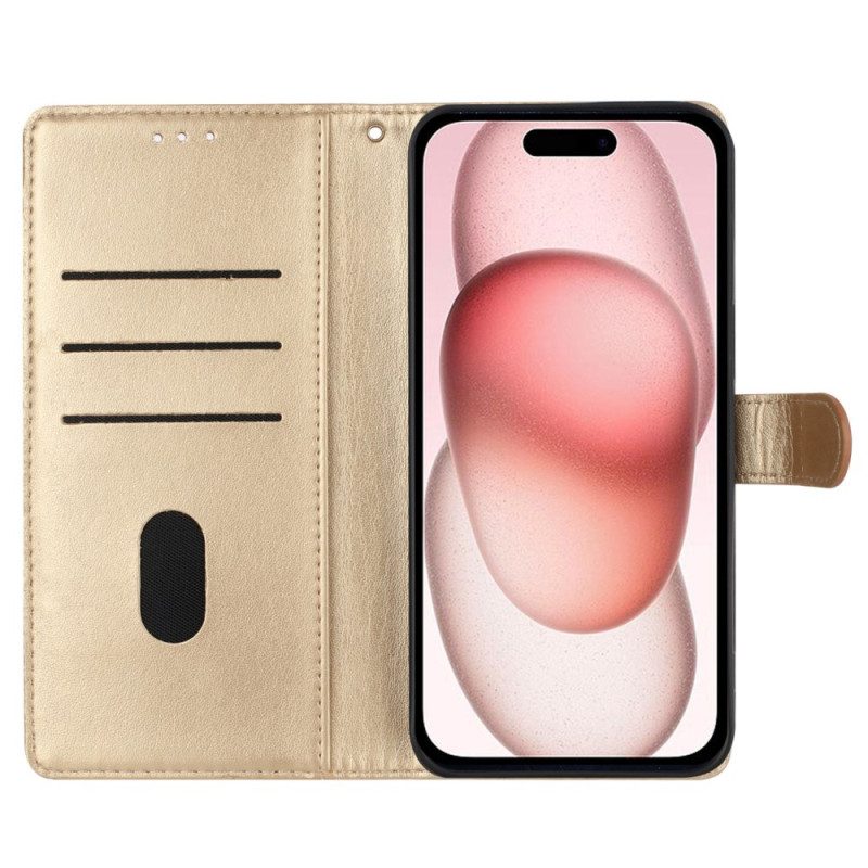 Bescherming Hoesje iPhone 16 Plus Kleine Vlinders Met Riempje