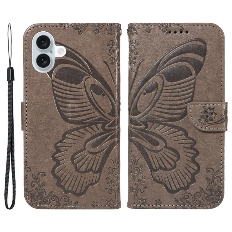 Bescherming Hoesje iPhone 16 Plus Vlinderprint