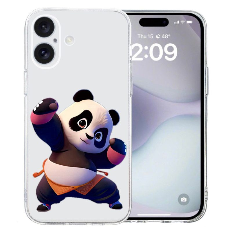 Case Hoesje iPhone 16 Plus Telefoonhoesje Panda