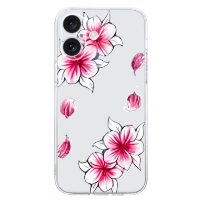 Cover Hoesje iPhone 16 Plus Telefoonhoesje Kersenbloesems