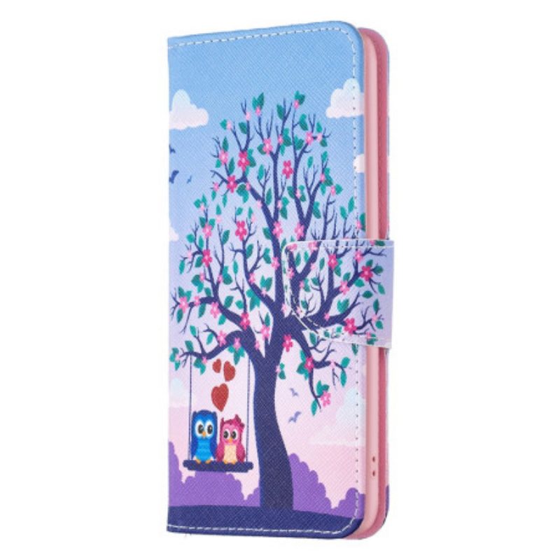 Flip Case Leren iPhone 16 Plus Twee Uilen