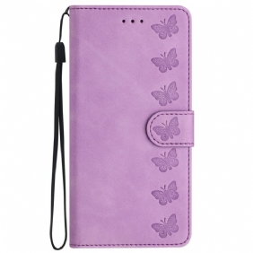 Folio-hoesje iPhone 16 Plus Telefoonhoesje Vlinderfries