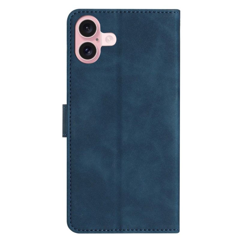 Folio-hoesje iPhone 16 Plus Telefoonhoesje Vlinderfries