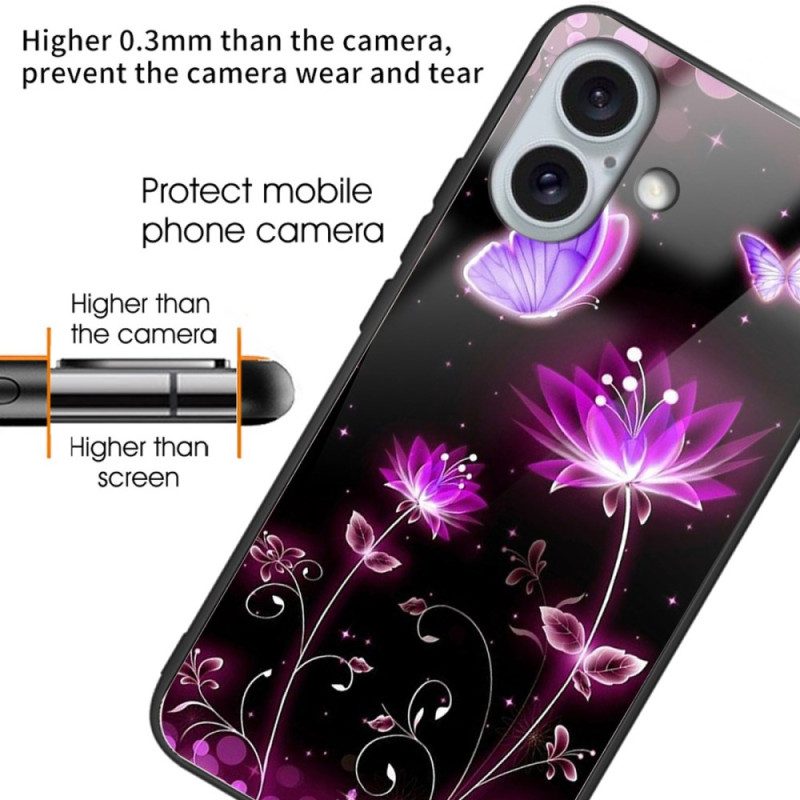 Hoesje iPhone 16 Plus Fluorescerende Lotus Bescherming Hoesje