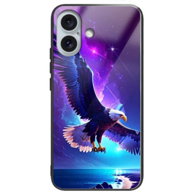 Hoesje iPhone 16 Plus Flying Eagle Gehard Glas