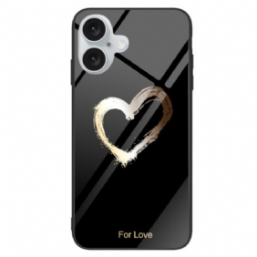 Hoesje iPhone 16 Plus For Love Zwart