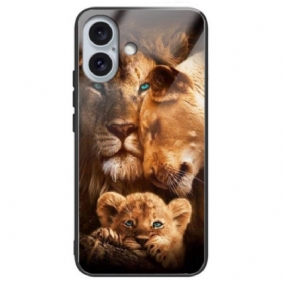 Hoesje iPhone 16 Plus Leeuwen Gehard Glas