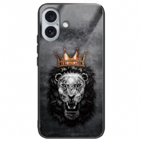 Hoesje iPhone 16 Plus Patroon Van Gehard Glas