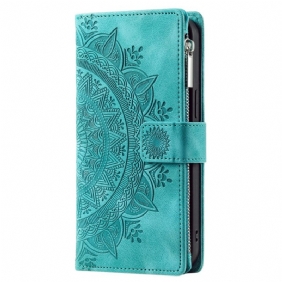 Leren Hoesje iPhone 16 Plus Mandala-portemonnee