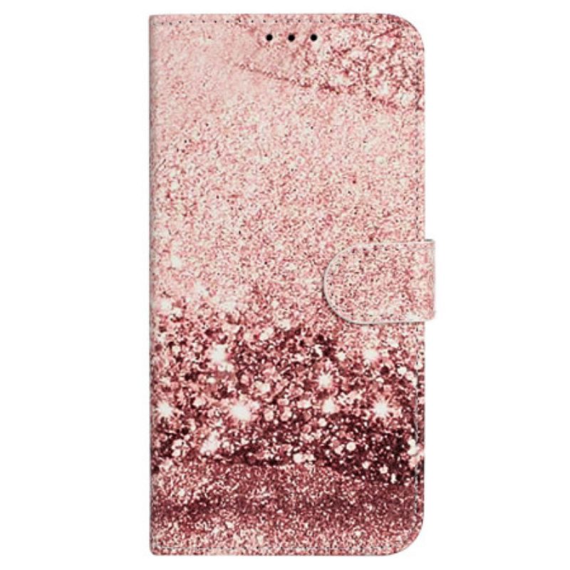 Leren Hoesje iPhone 16 Plus Roze Marmerpatroon