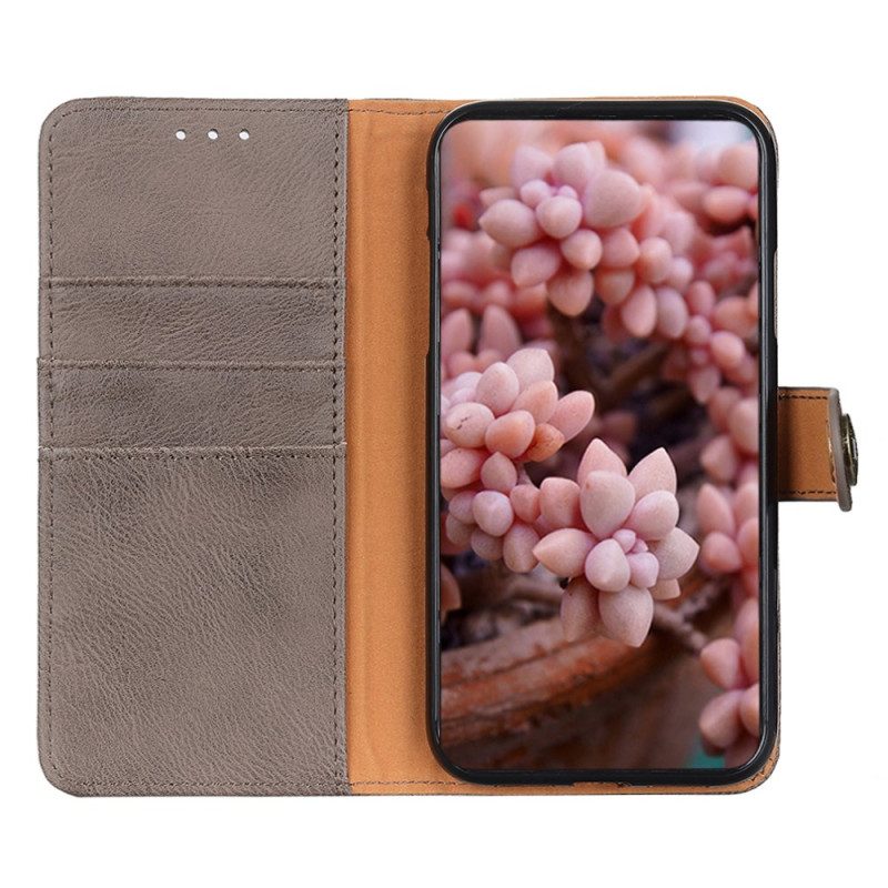 Leren Hoesje iPhone 16 Plus Vintage Khazneh Bescherming Hoesje