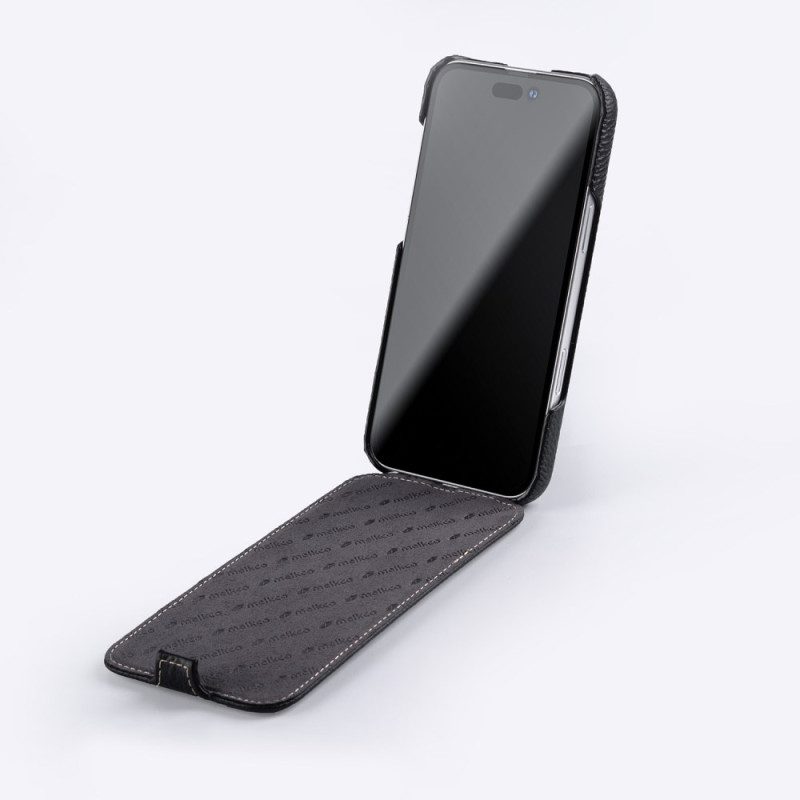 Leren Hoesje Voor iPhone 16 Plus Melkco Verticale Klep