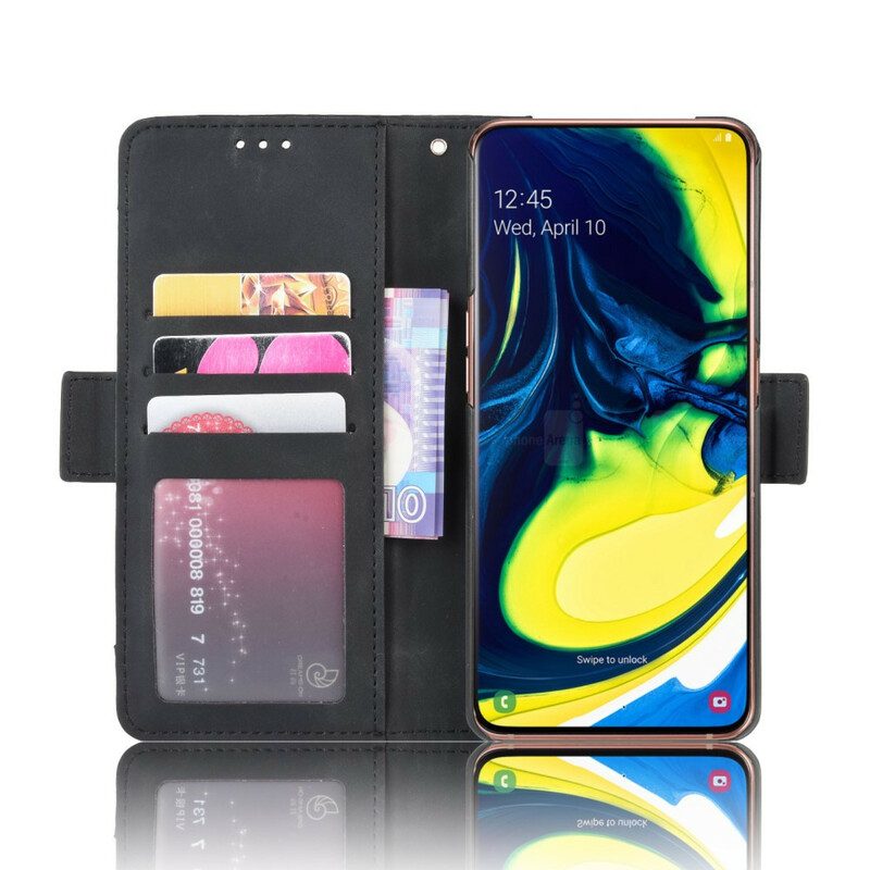 Folio-hoesje voor Samsung Galaxy A80 / A90 Mandala Zon Met Lanyard