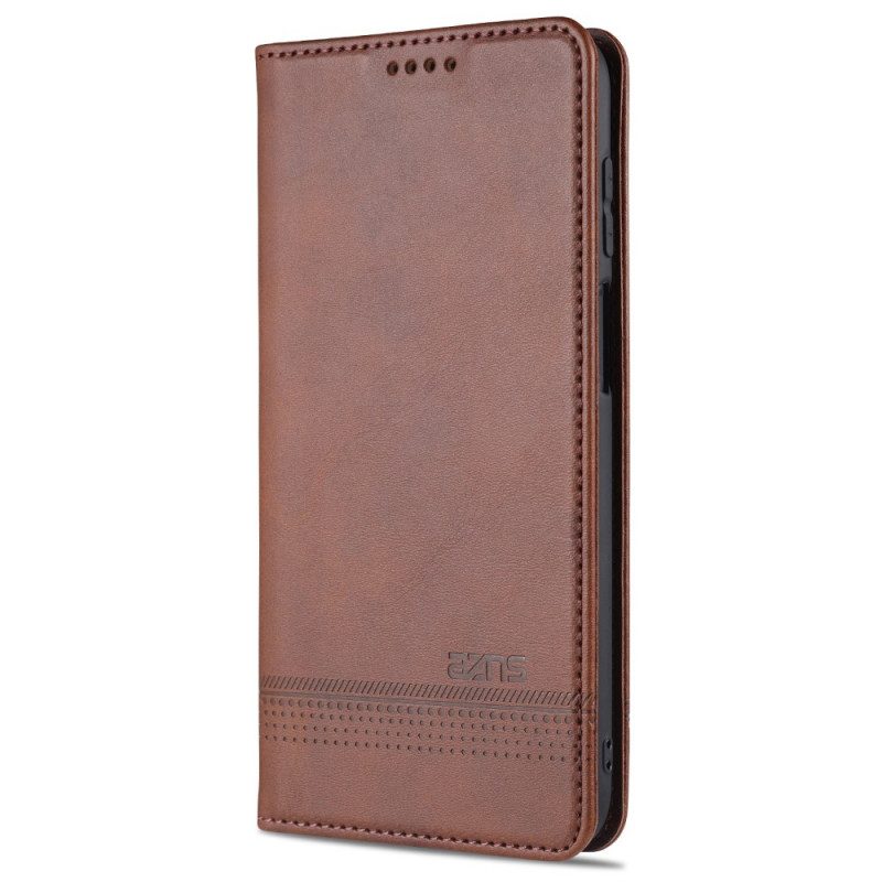 Bescherming Hoesje voor Samsung Galaxy M32 Folio-hoesje Azns Leerstyling