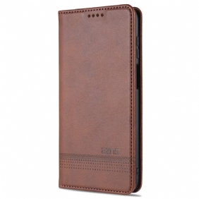 Bescherming Hoesje voor Samsung Galaxy M32 Folio-hoesje Azns Leerstyling