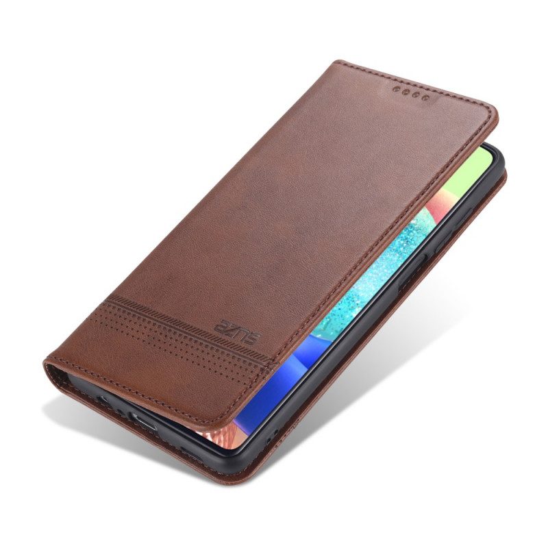 Bescherming Hoesje voor Samsung Galaxy M32 Folio-hoesje Azns Leerstyling