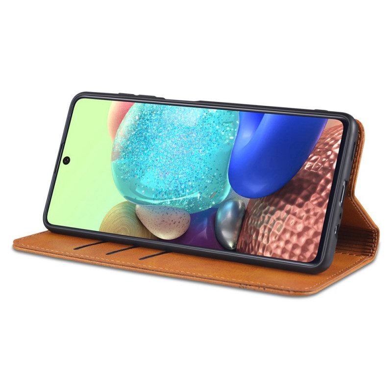 Bescherming Hoesje voor Samsung Galaxy M32 Folio-hoesje Azns Leerstyling