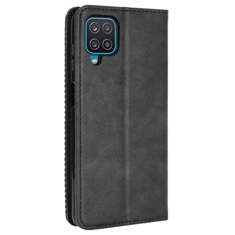 Bescherming Hoesje voor Samsung Galaxy M32 Folio-hoesje Gestileerd Vintage Leereffect