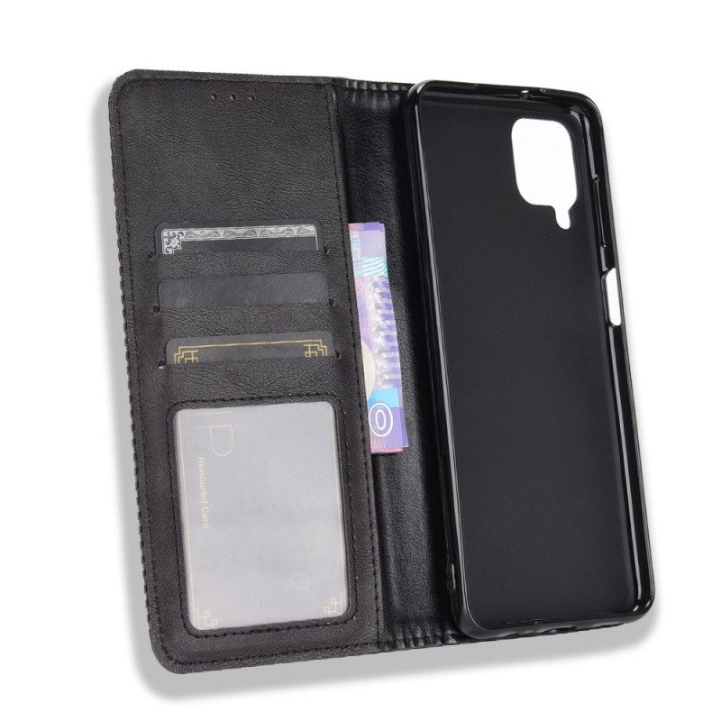 Bescherming Hoesje voor Samsung Galaxy M32 Folio-hoesje Gestileerd Vintage Leereffect