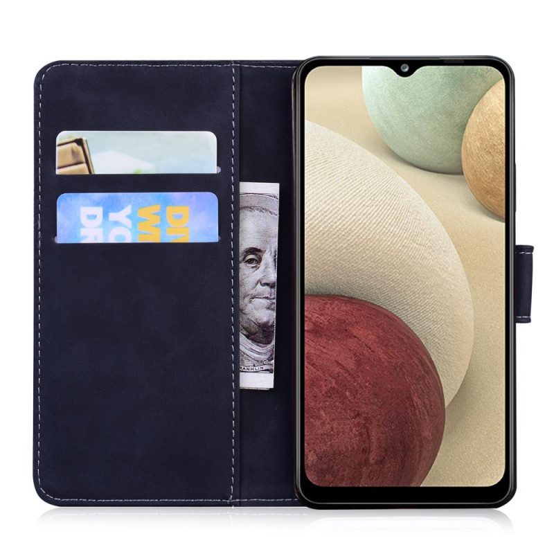 Folio-hoesje voor Samsung Galaxy M32 Effen Kleurontwerp