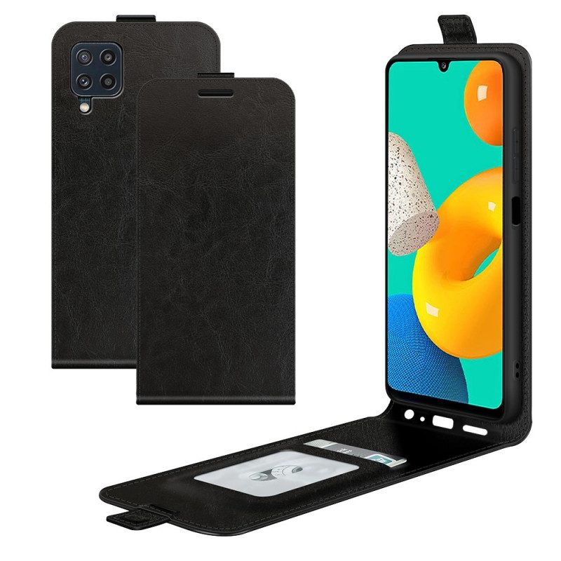 Folio-hoesje voor Samsung Galaxy M32 Flip Case Verticale Flap Met Leereffect