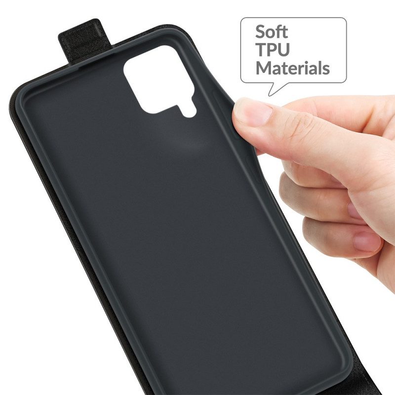 Folio-hoesje voor Samsung Galaxy M32 Flip Case Verticale Flap Met Leereffect