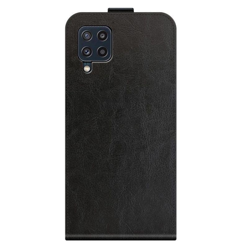 Folio-hoesje voor Samsung Galaxy M32 Flip Case Verticale Flap Met Leereffect