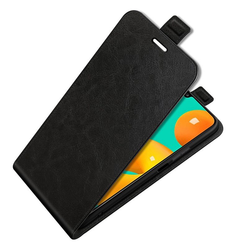 Folio-hoesje voor Samsung Galaxy M32 Flip Case Verticale Flap Met Leereffect